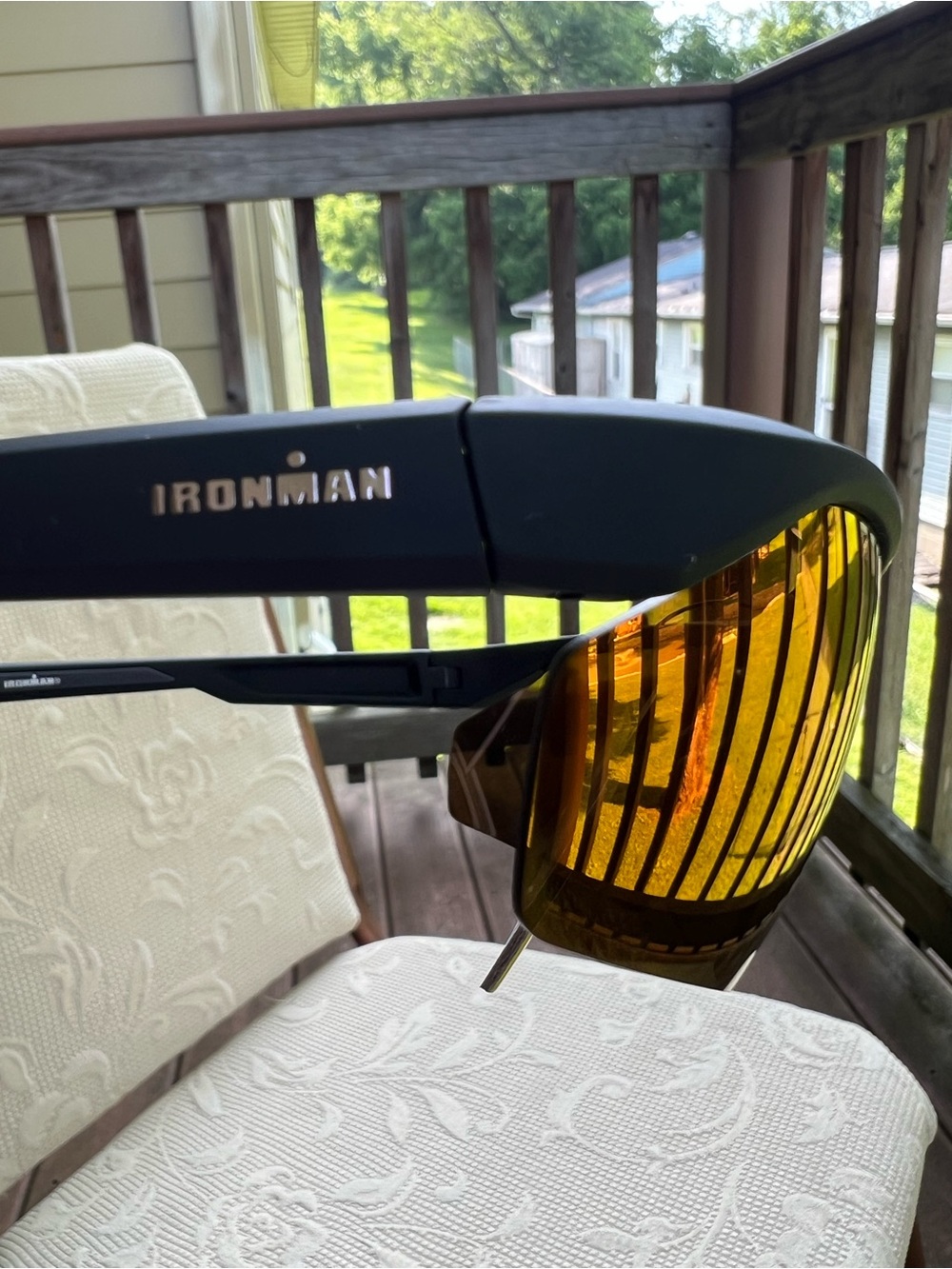 Ironman Polarized Active Sports Sunglasses UV400 Black Orange Mirror Lens